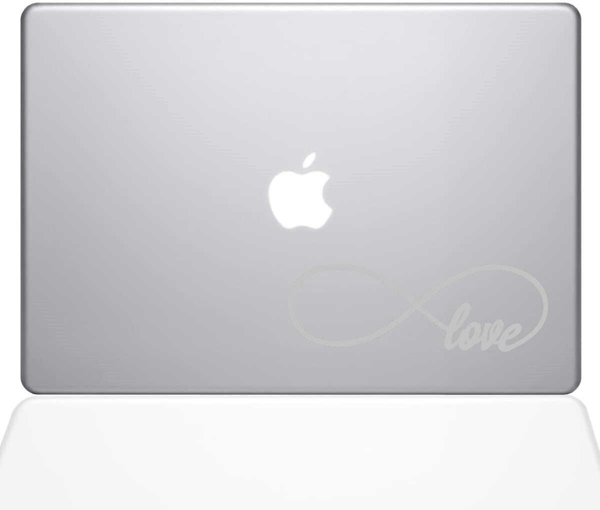 Decal Guru Infinite Love Decal Vinyl Sticker 12 MacBook Silver