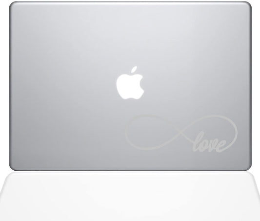 Decal Guru Infinite Love Decal Vinyl Sticker 12 MacBook Silver