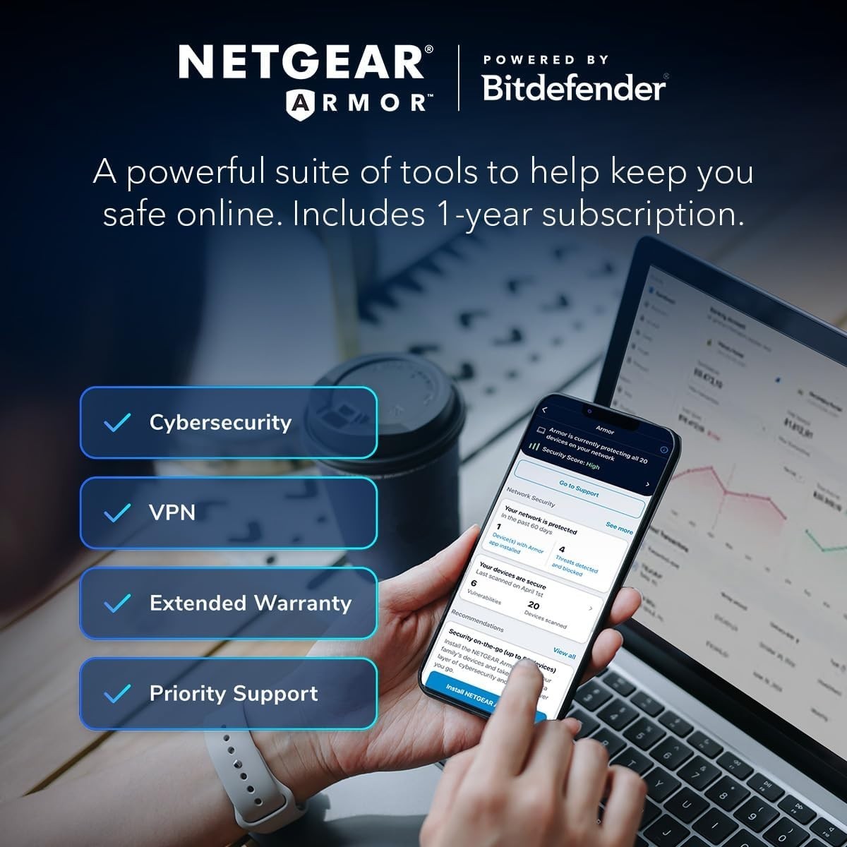 NETGEAR RAX54S Nighthawk WiFi 6 Router – AX5400 Dual-Band, 2500 Sq Ft, Secure