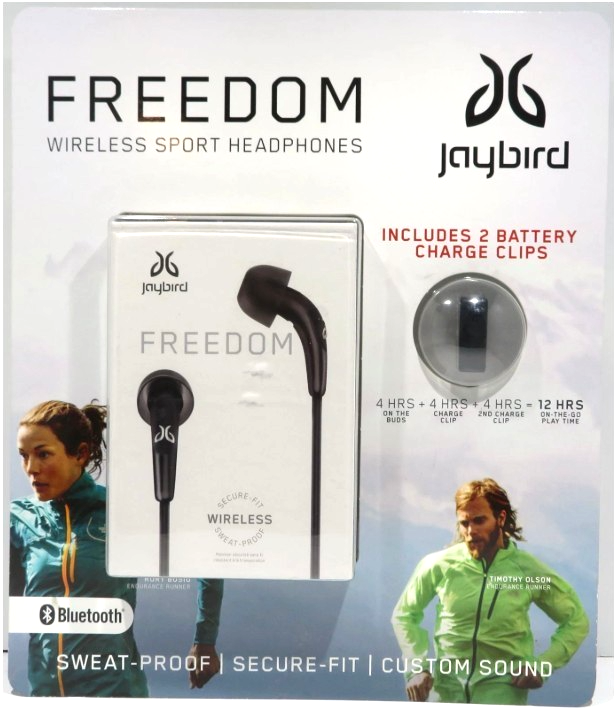 Jaybird Freedom Sport Headphones – Wireless, Black, Sweatproof