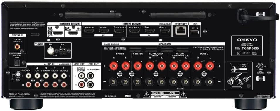 Onkyo TX-NR6050 7.2 Channel 90W A/V Receiver