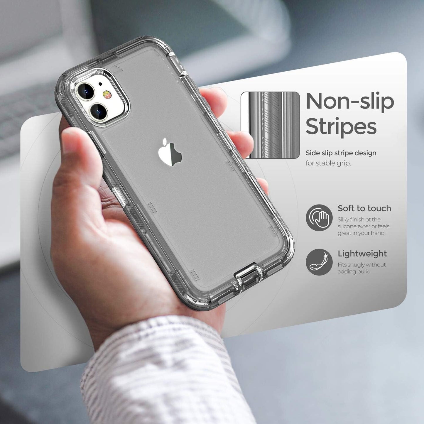 ORIbox Compatible w iPhone 11 Heavy Duty Shockproof AntiFall Clear