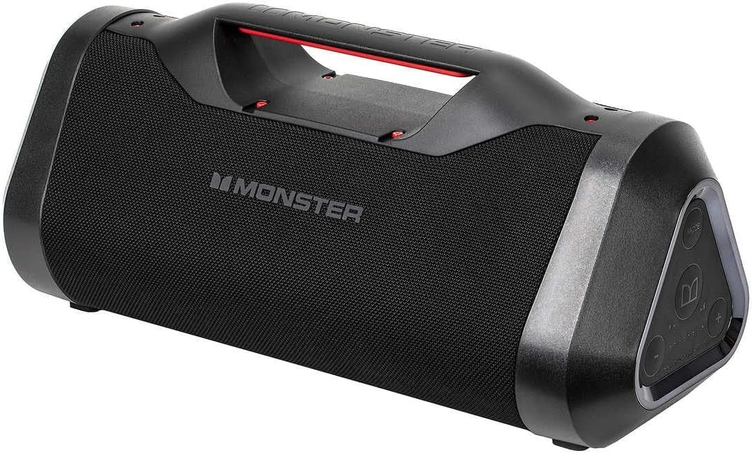 Monster 120W Bluetooth Boombox Speaker IPX5 Waterproof USB Out AUX Input