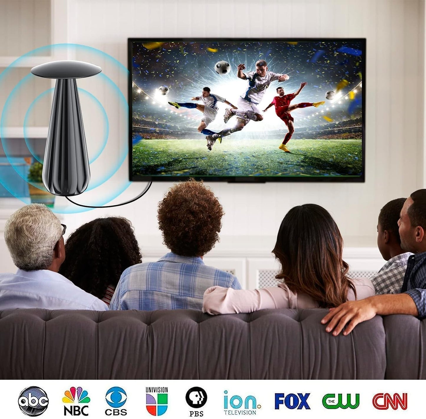 TV- 500 TV Antenna Smart Digital HD w Miles Range Amplified HD InOutdoor