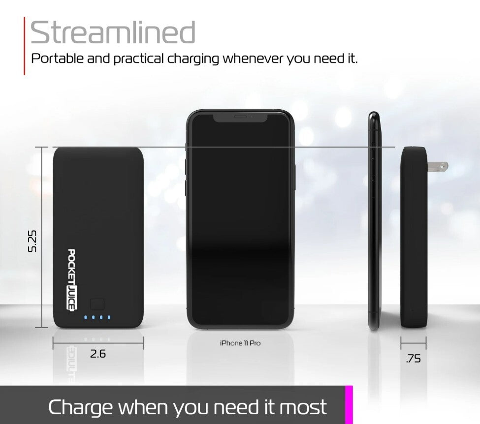 8000 OEM Pocket Juice AC Black Not in Retail Box