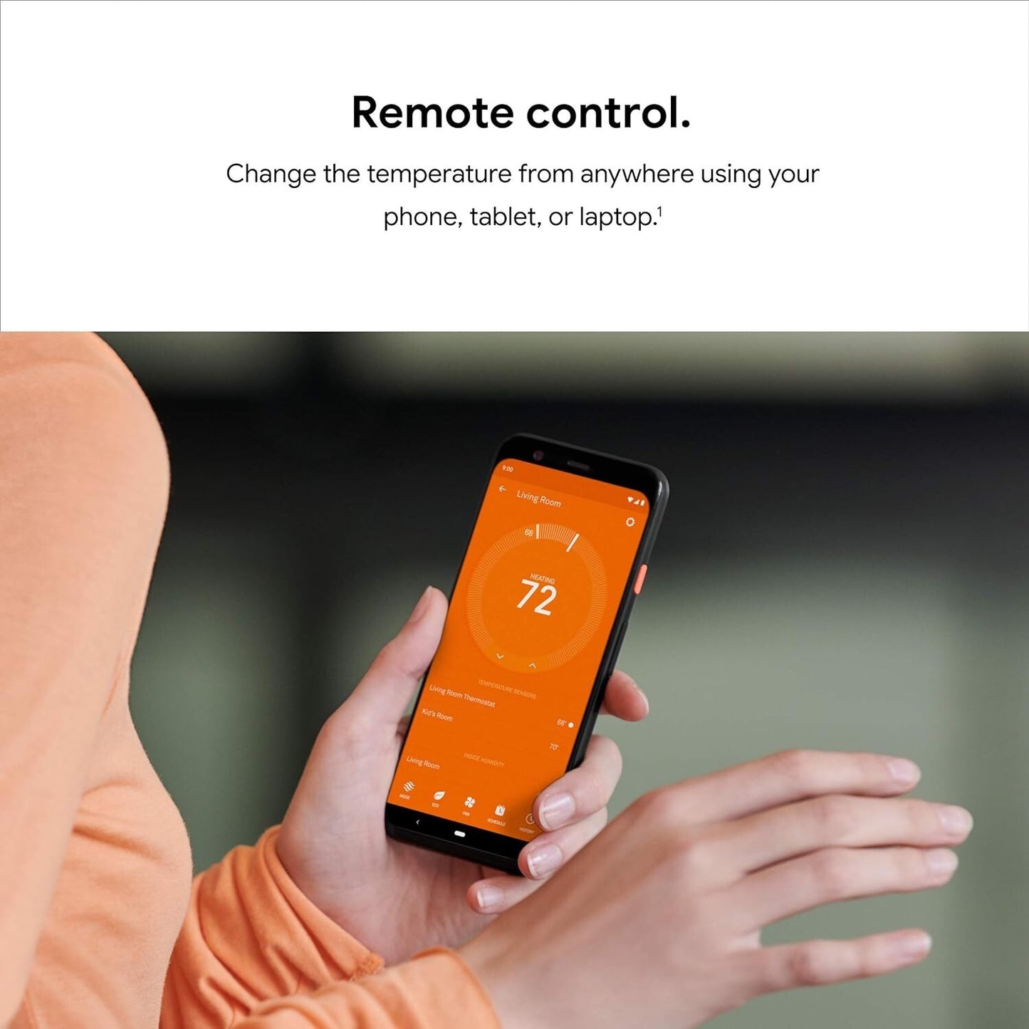 Google Nest Thermostat 3rd Gen Smart Programmable Alexa Compatible Mirror Black