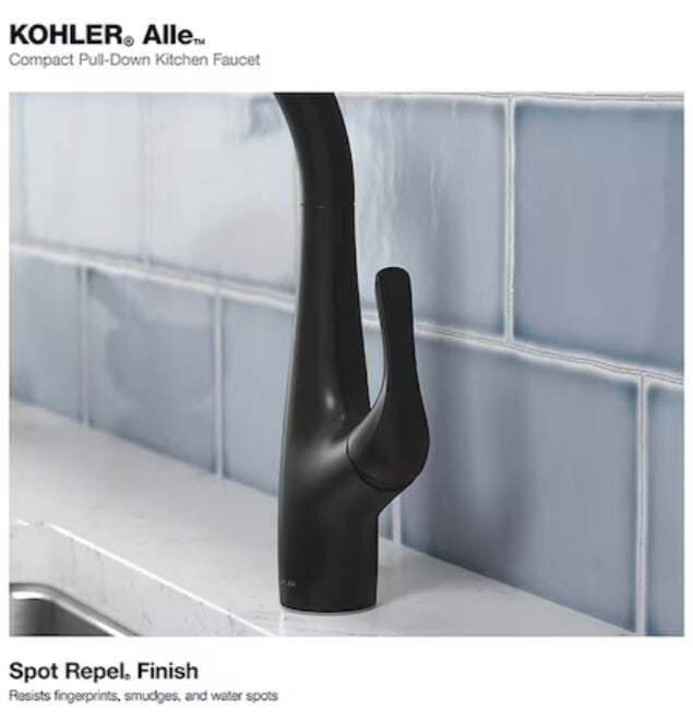 R26698-SD-BL Kohler Alle C PullDown Kitchen Faucet Black