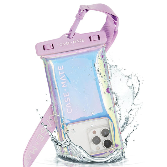 Case-Mate Soap Bubble IP68 Waterproof Phone Pouch w/ Lanyard Iridescent
