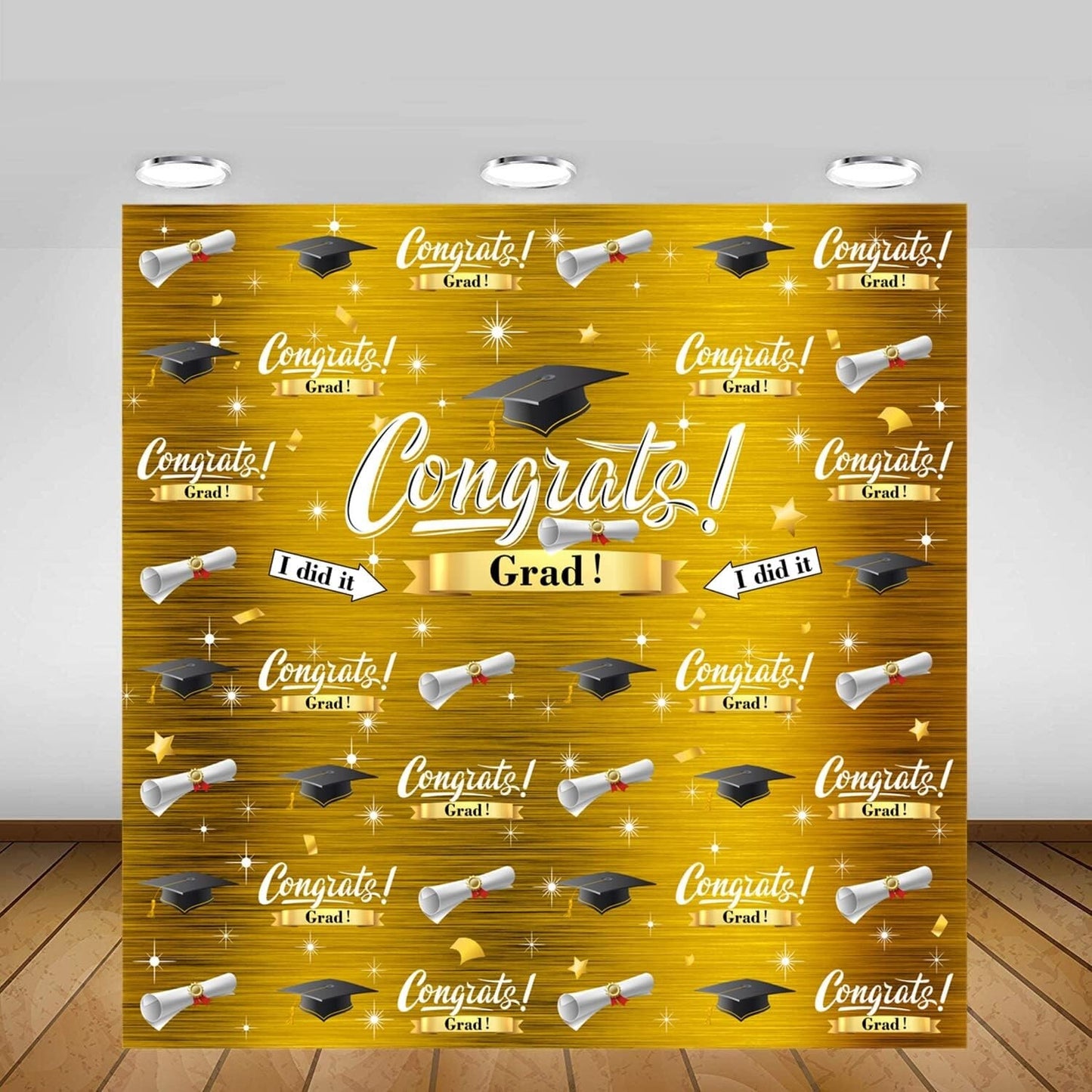 2023 Lofaris Graduation Backdrop Class of Shinning Star Congratulation 8x8ft