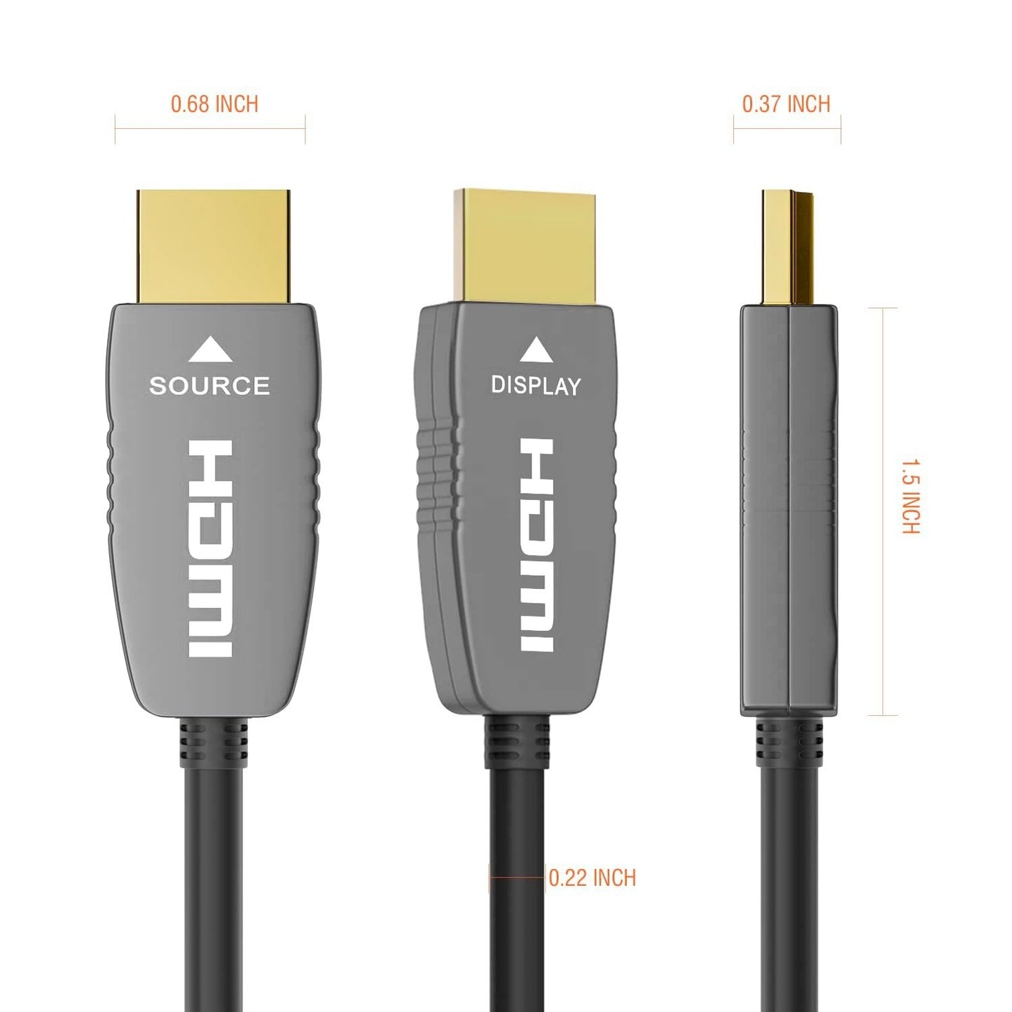 RUIPRO 8K HDMI 3FT Fiber Optic Cable– 48Gbps, 8K@60Hz, 4K@120Hz, eARC, CL2 Rated