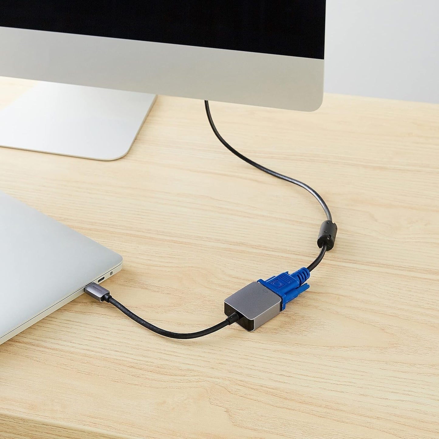 USB VGA Amazon Basics Aluminum 31 Type-C to Adapter 165 x 138 x 063in Gray