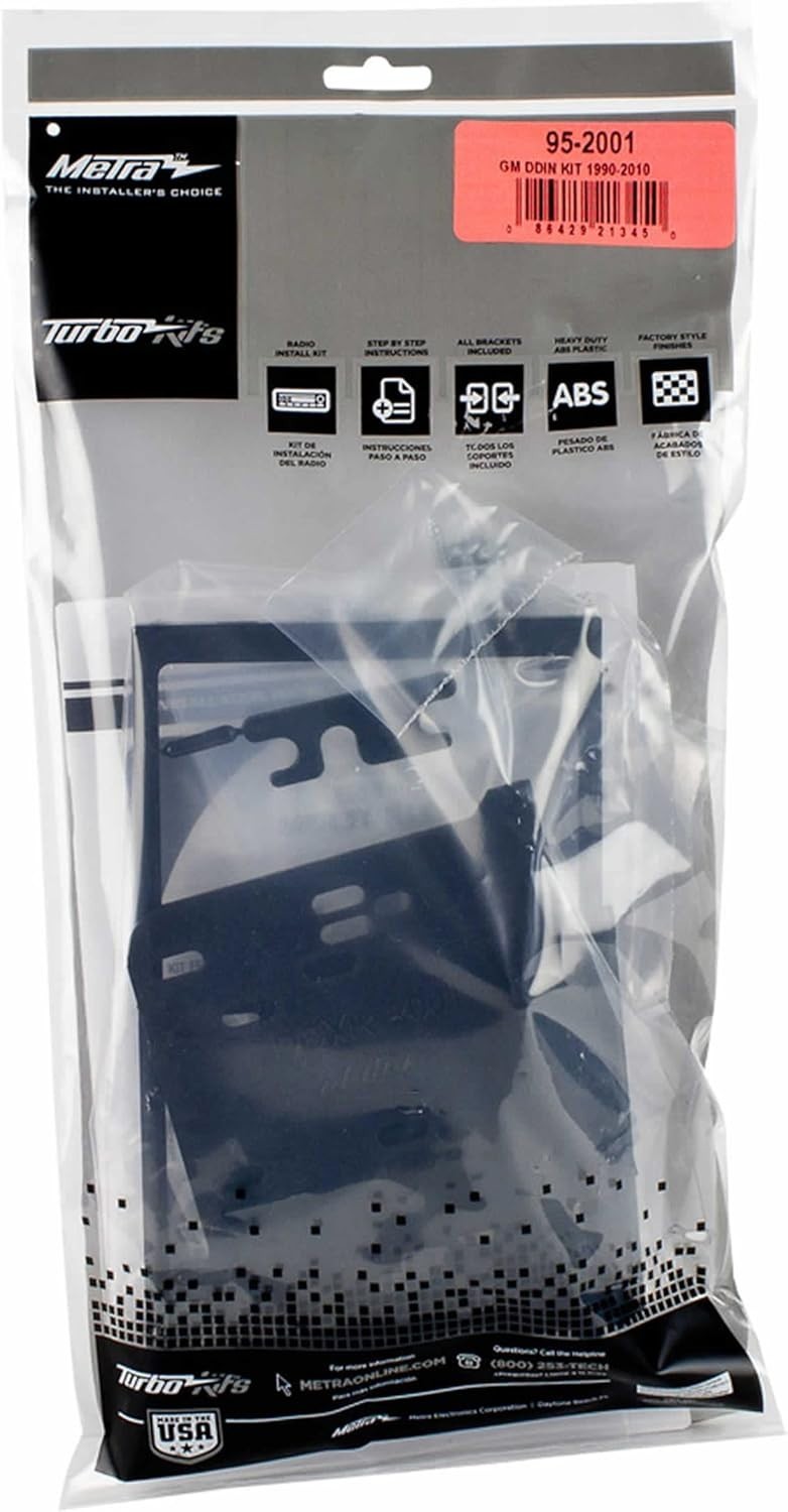 Metra 95-2001 Double DIN Dash Kit– Fits 1994–2012 GM Vehicles Black Mounting Kit