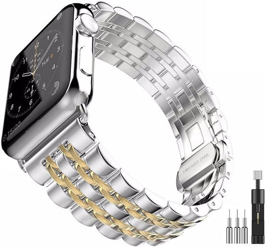 Mangoton Metal Band Compatible w Apple Watch Band 38 40 41 Rose Gold Strap