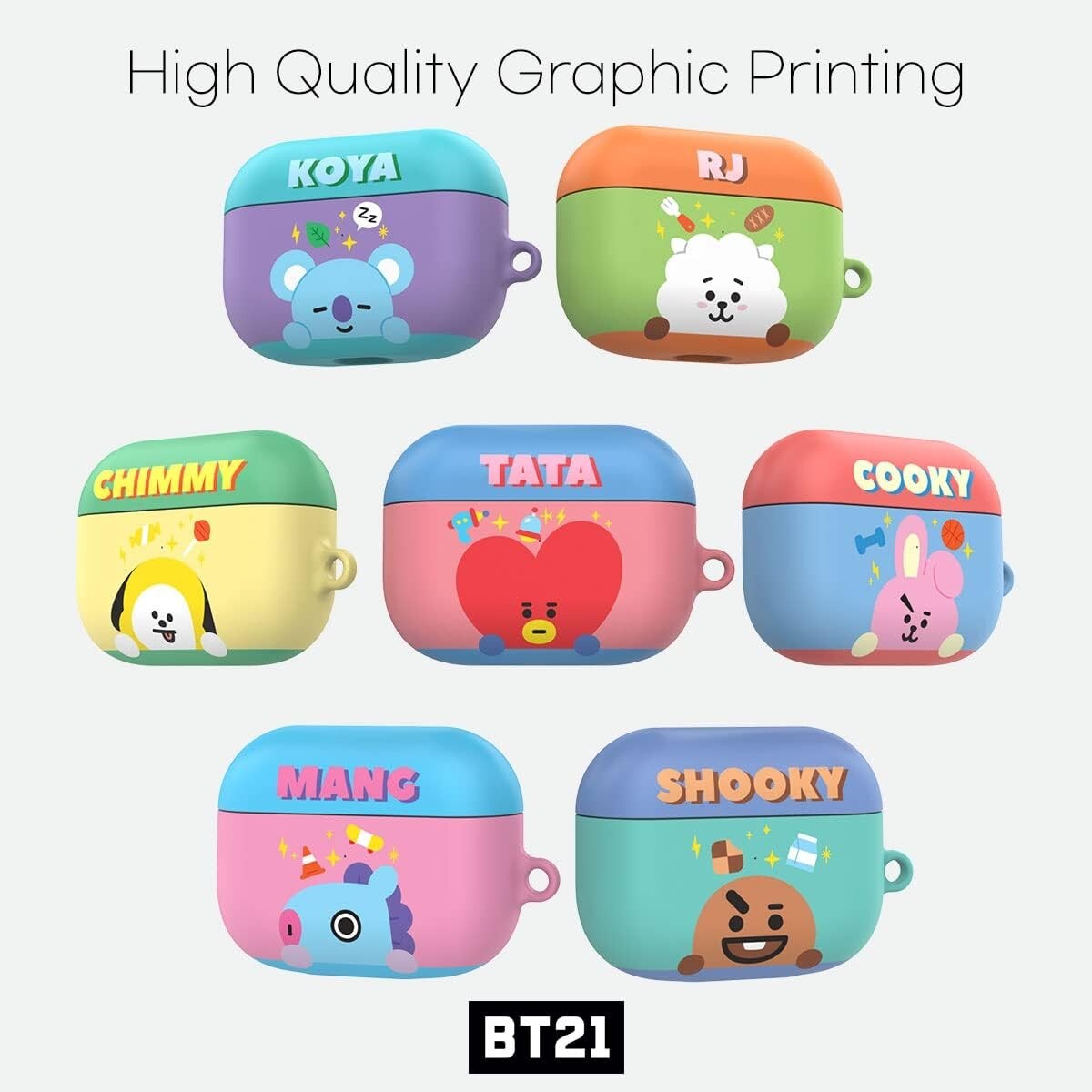 BT21 Official Merchandise Designed Airpods Pro Cover Protective Hard