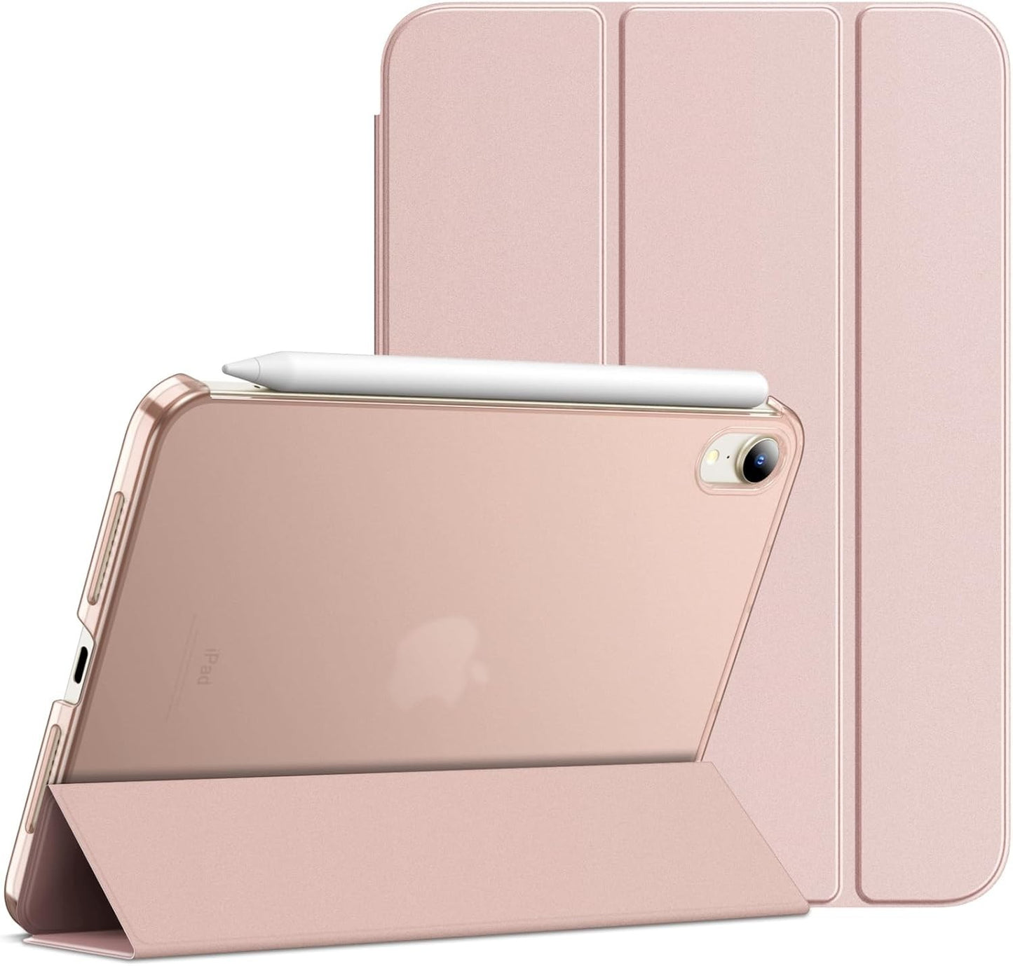 iPad mini 6/7 Case 2024 2021 by JETech Smart Cover Auto Sleep – Rose Gold