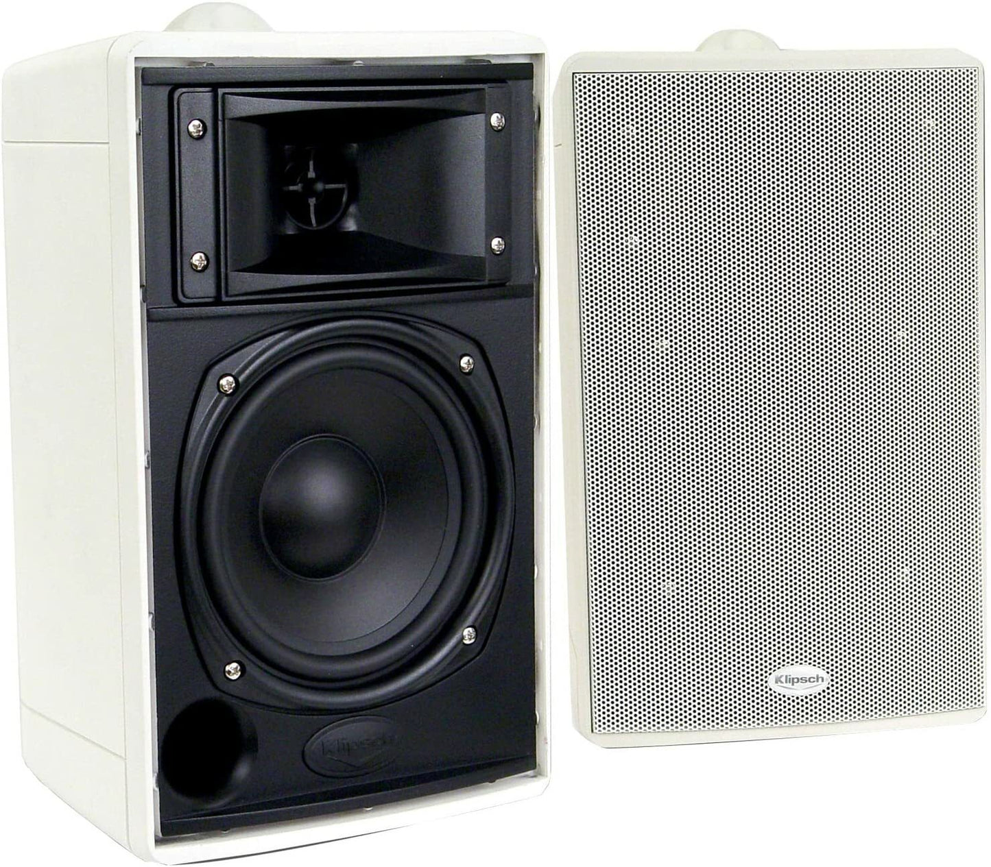 Klipsch KHO-7 White Outdoor Loudspeaker Pair – Durable, High-Quality Sound