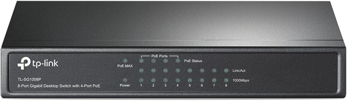 TP-Link TL-SG1008P 64W 8 Port Gigabit PoE Switch 4 PoE Ports Desktop