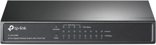 TP-Link TL-SG1008P 64W 8 Port Gigabit PoE Switch 4 PoE Ports Desktop