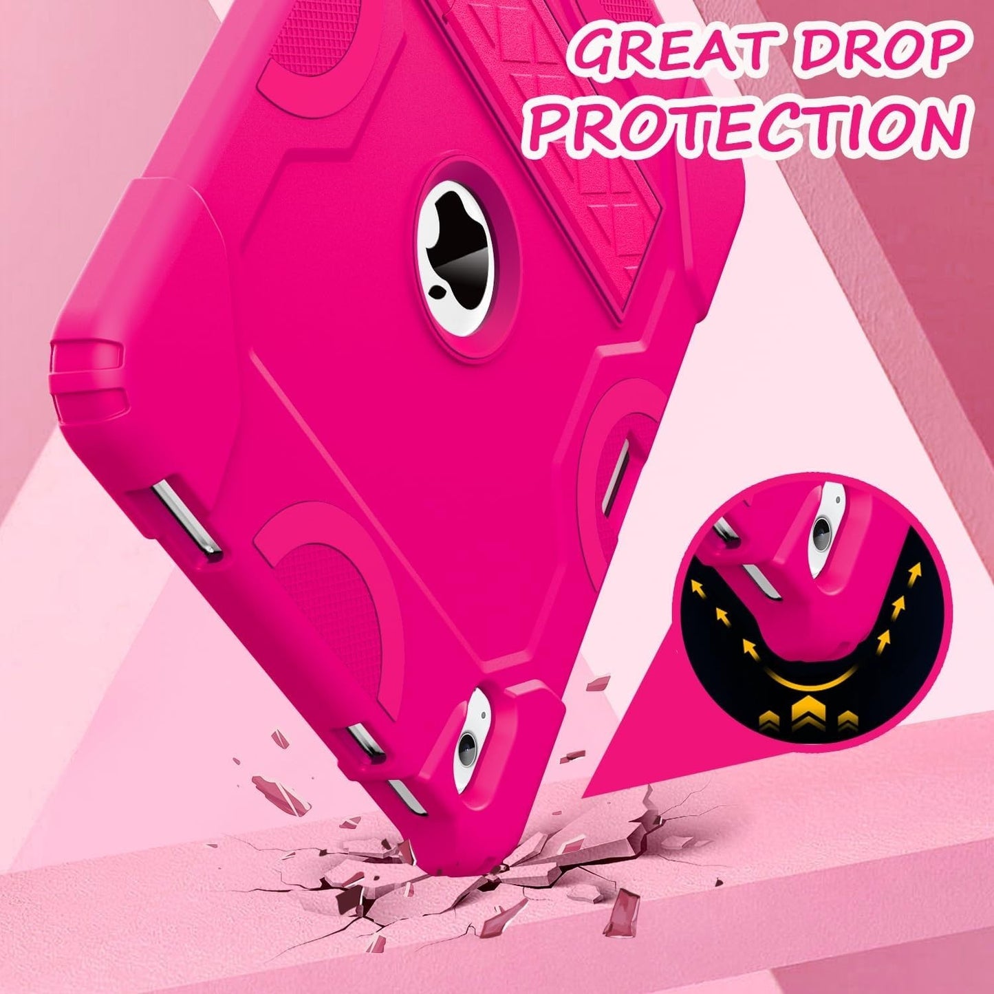 Cantis Case for iPad 11" 2025/10.9" 10th Gen w/ Kickstand & Pencil Holder Pink