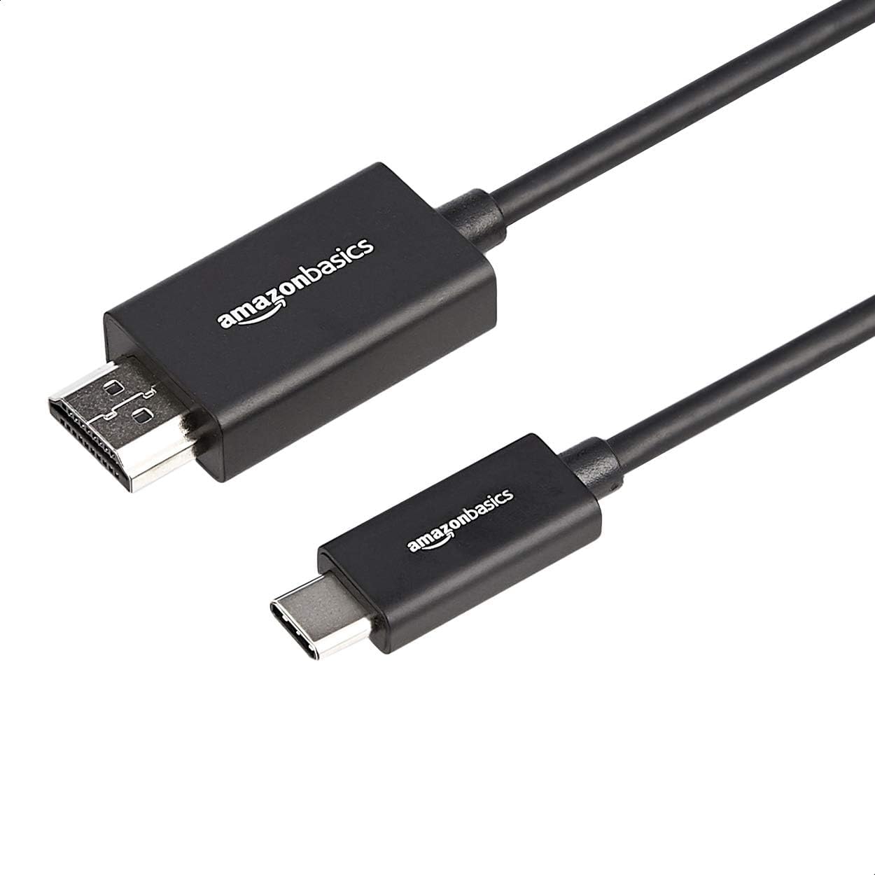 Amazon Basics Premium Aluminum Uni-Directional USB-C (Source) to HDMI (Display) Cable Adapter (Thunderbolt 3 Compatible) 4K@60Hz, 3-Foot, Black