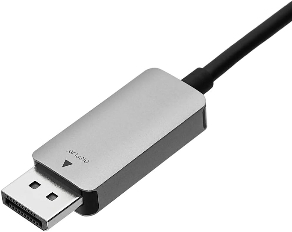 Amazon Basics Aluminum Uni-Directional USB-C (Source) to DisplayPort (Display) Cable - 3-Foot