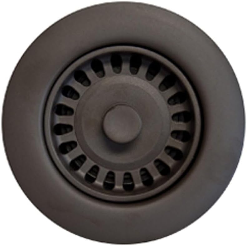 Houzer 190-9265 Kitchen Sink Basket Strainer 3-1/2in Matte Black Food Catcher