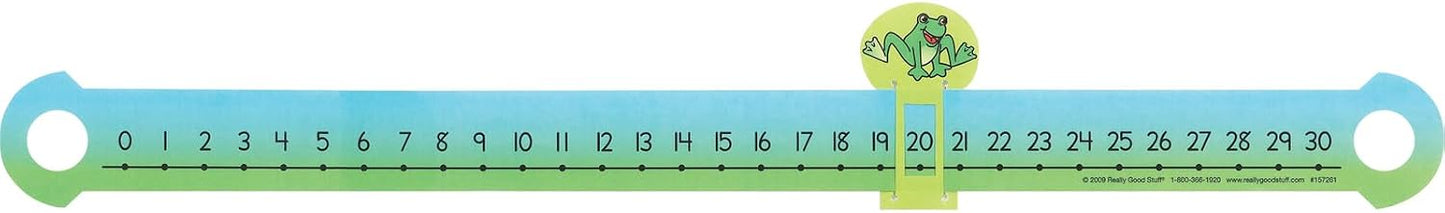 Really Good Stuff Slide &amp; Learn Number Line 21x3in Set of 12 Numbers 0-30