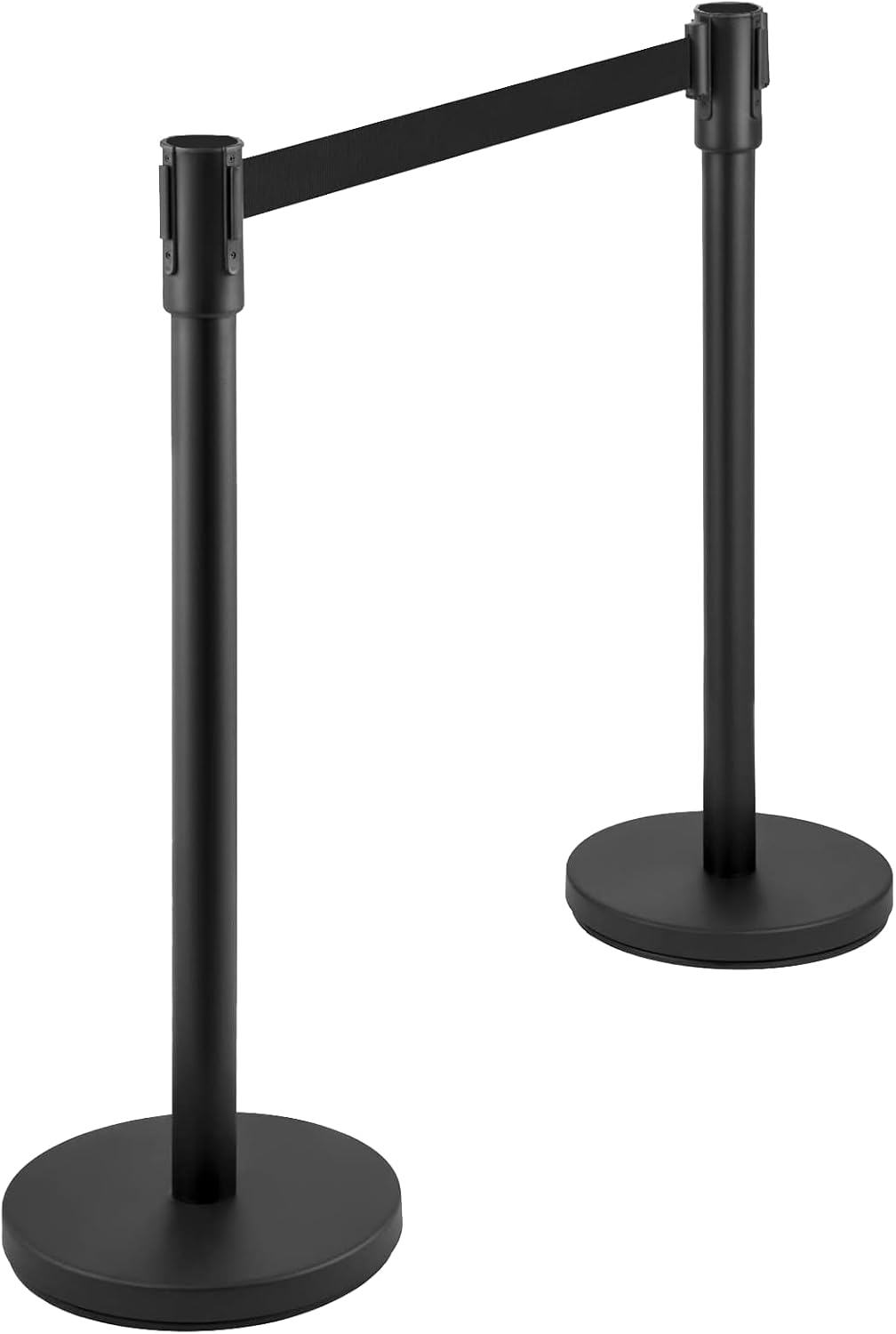 EliteEdge Crowd Control Stanchion Queue Post w/ 6.5ft Retractable Belt 36in