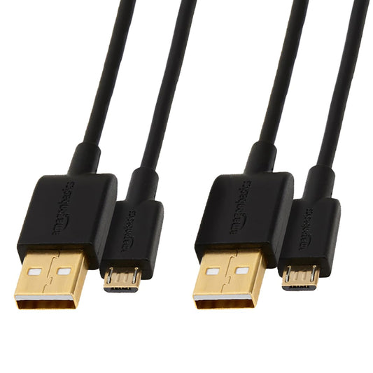 Amazon Basics 7A82V4 Connection Cable, USB 2.0, USB A Male to Micro USB B Male (1 Piece), 3 Feet, Black