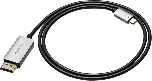 Amazon Basics Aluminum Uni-Directional USB-C (Source) to DisplayPort (Display) Cable - 3-Foot