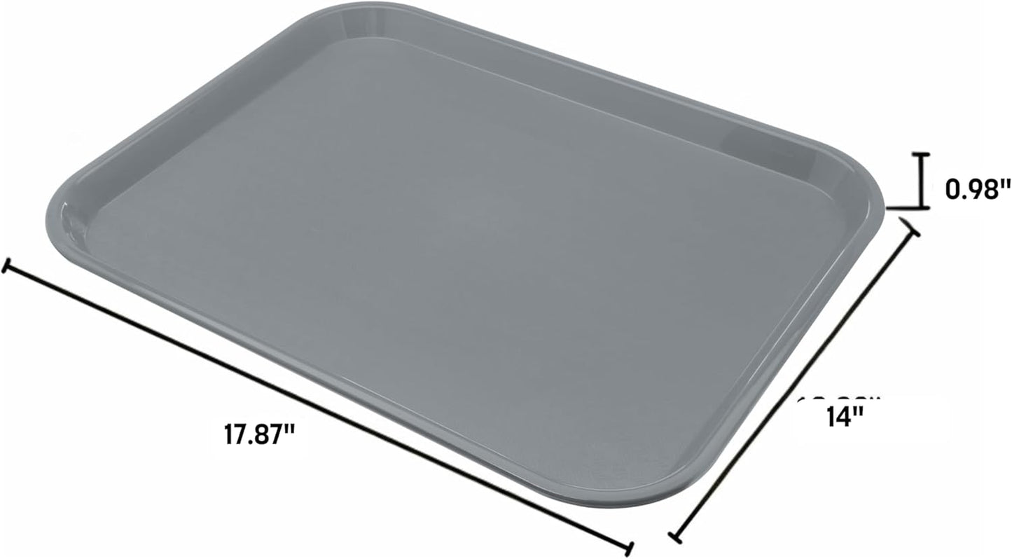 Carlisle Cafe Fast Food Cafeteria Tray 17.87x14in Patterned Plastic Blue