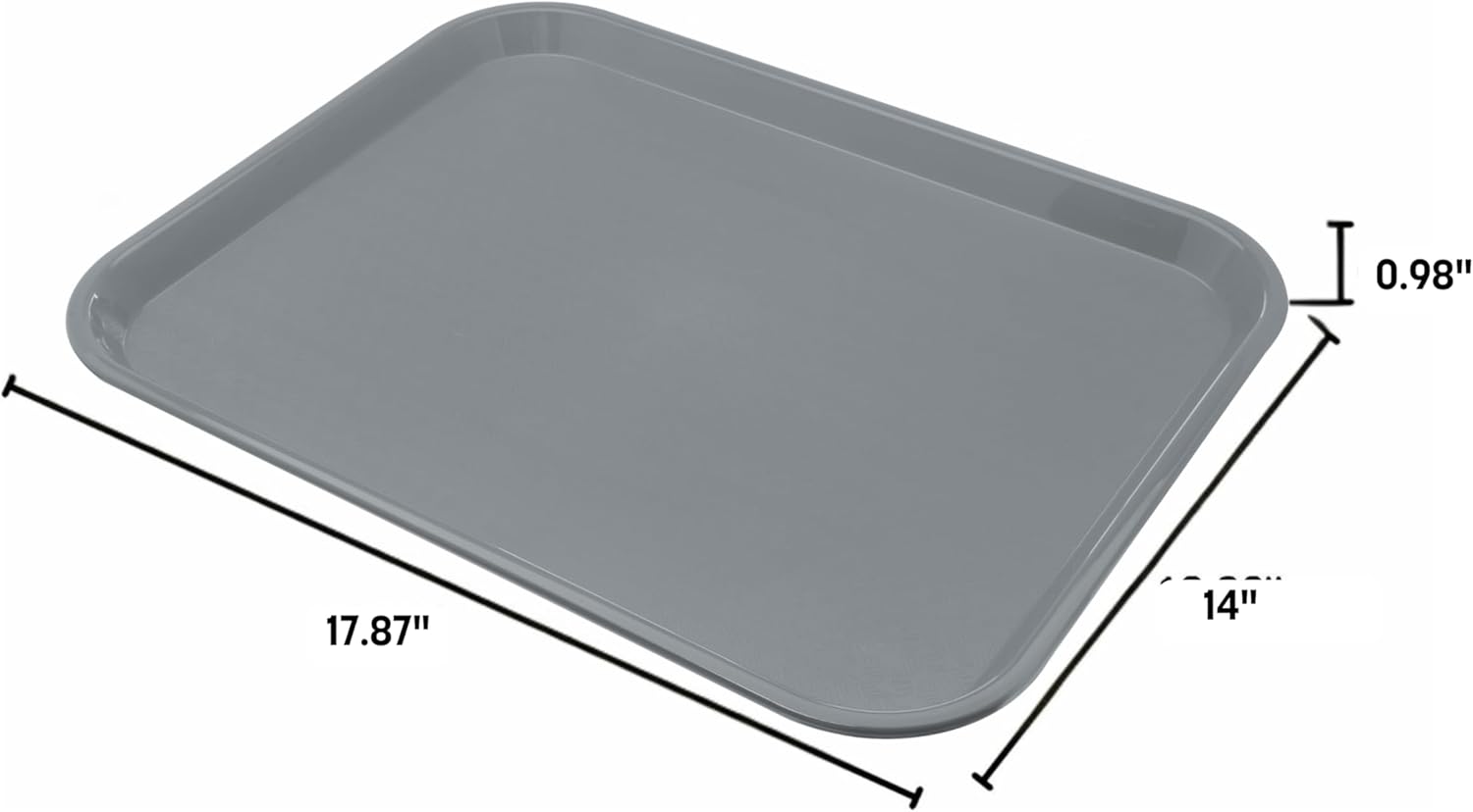 Carlisle Cafe Fast Food Cafeteria Tray 17.87x14in Patterned Plastic Blue
