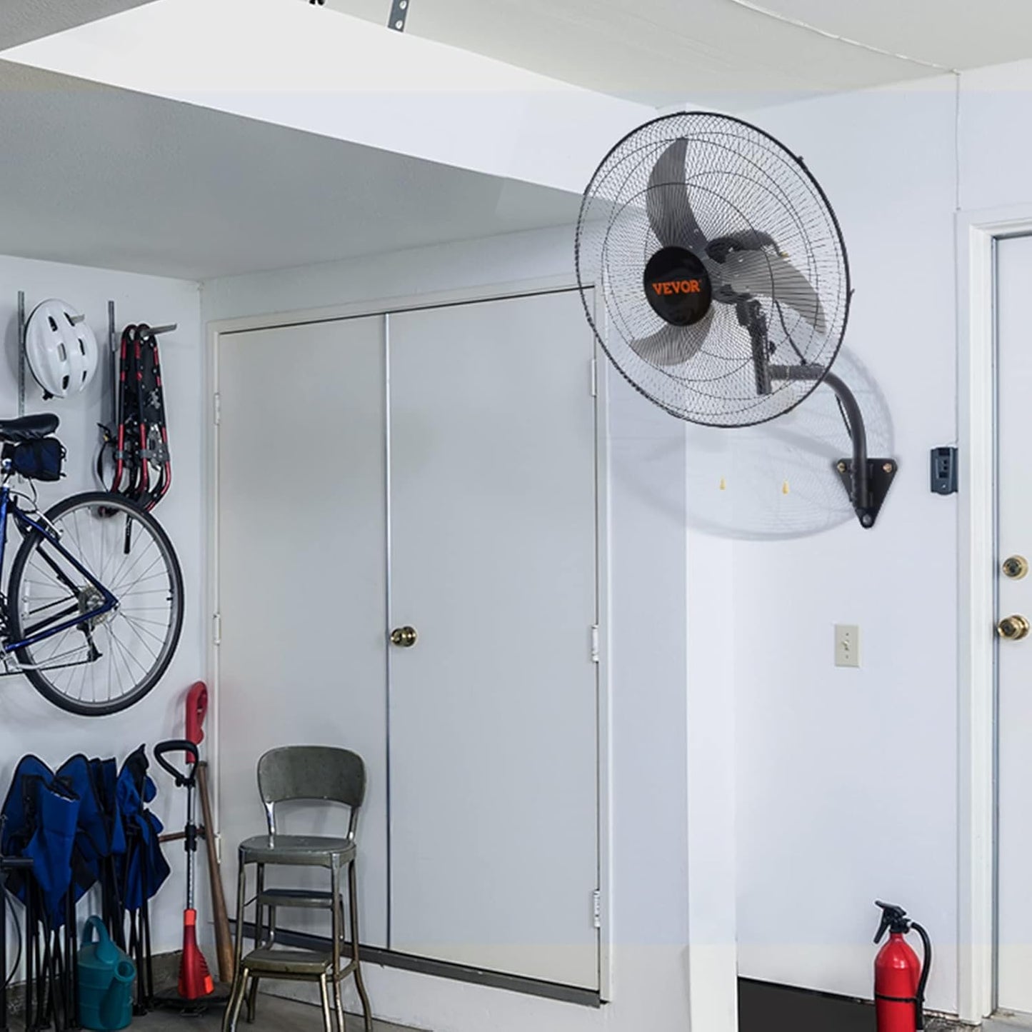 VEVOR 18in Wall Mount Fan 2 PCS Oscillating 3-Speed 4000 CFM Industrial