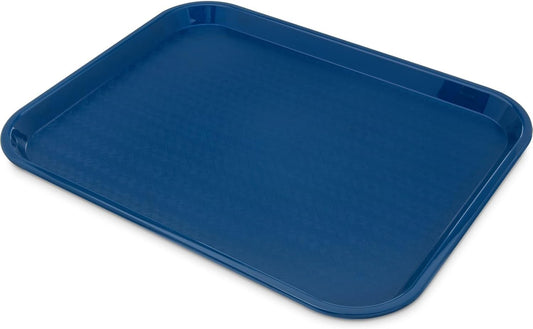 Carlisle Cafe Fast Food Cafeteria Tray 17.87x14in Patterned Plastic Blue