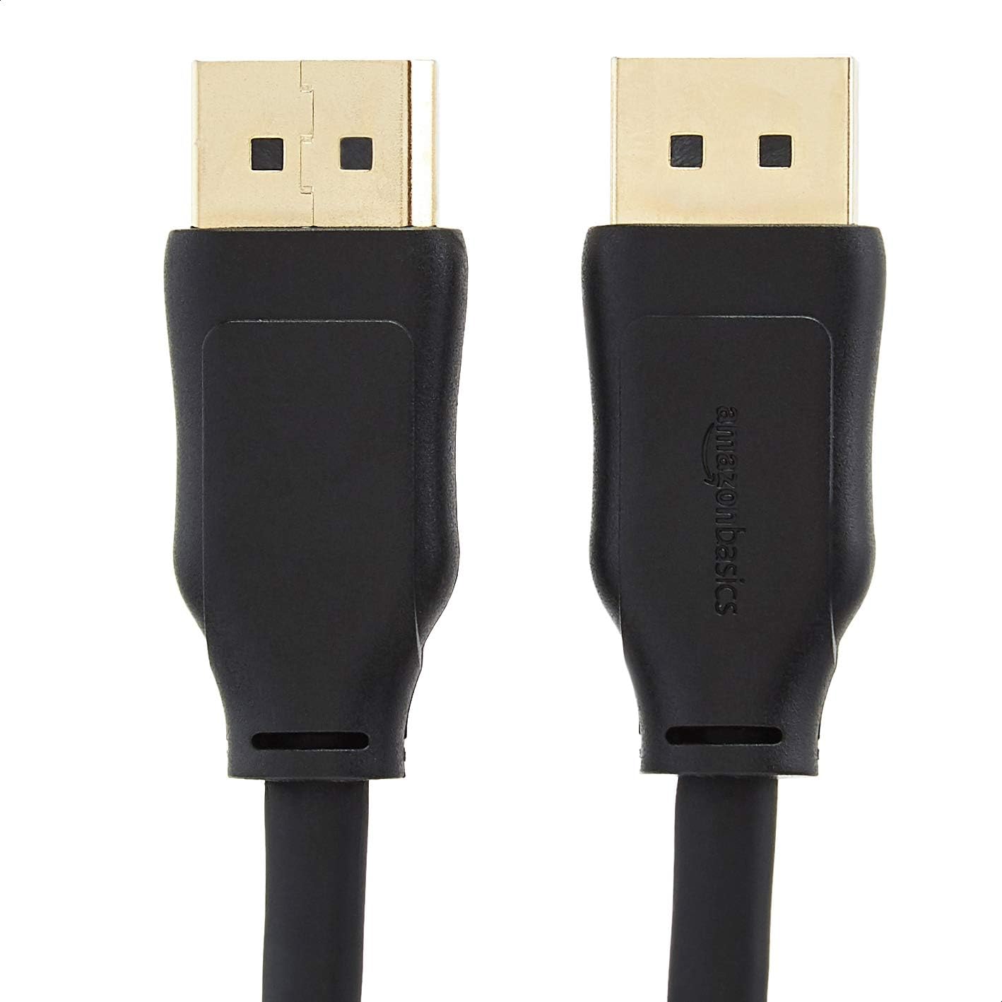 Amazon Basics DisplayPort 1.4 Cable, 32.4Gbps High-Speed, 8K@60Hz, 4K@120Hz, Dynamic HDR and 3D, Gold-Plated Plugs, HBR3 Compatible, 6 Foot, Black