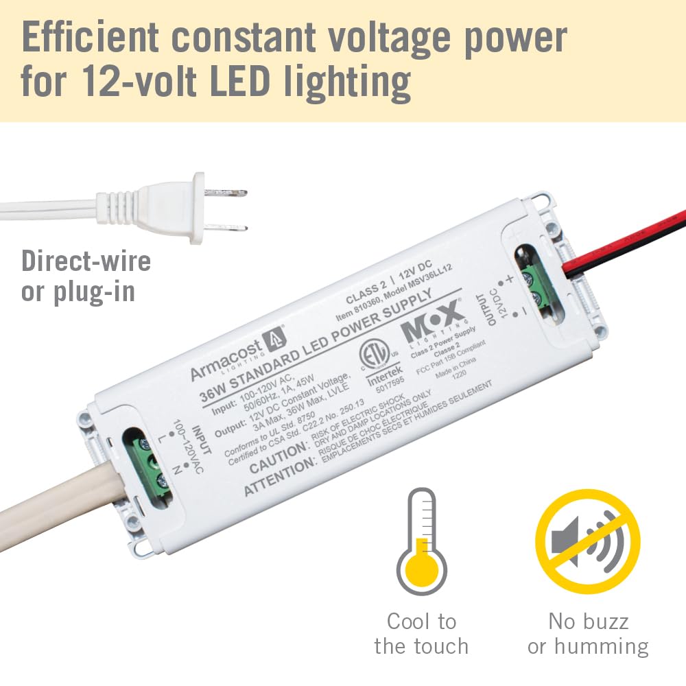 Armacost Lighting 810360 Standard LED Power Supply Driver White