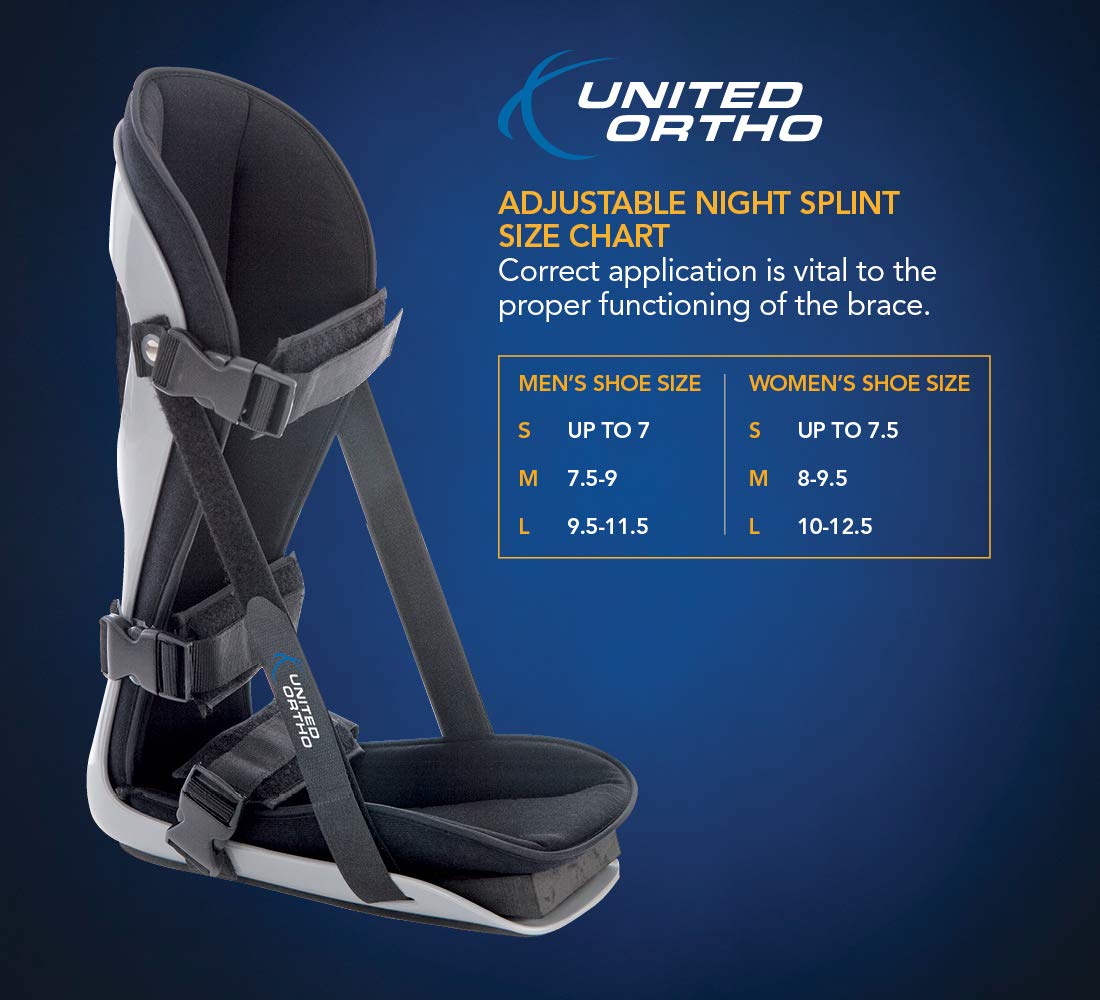 United Ortho Plantar Fasciitis Leg Support Brace Large Fits Right or Left Foot
