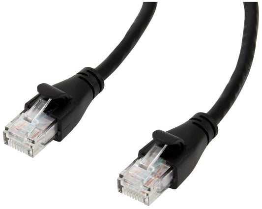 Amazon Basics RJ45 Cat-6 Ethernet Patch Cable, 1Gbps, Gold-Plated, 3 ft, Black
