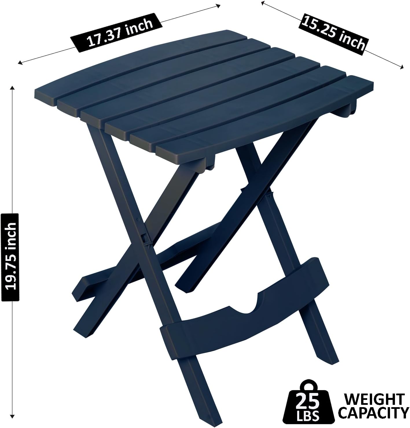 Adams Quik-Fold Side Table Midnight