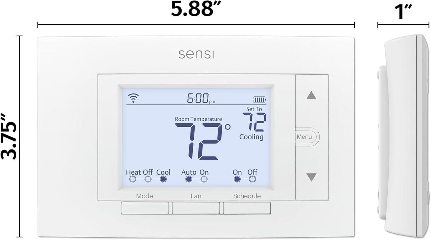 Emerson Sensi ST55 Smart Thermostat WiFi Programmable Alexa Energy Star DIY
