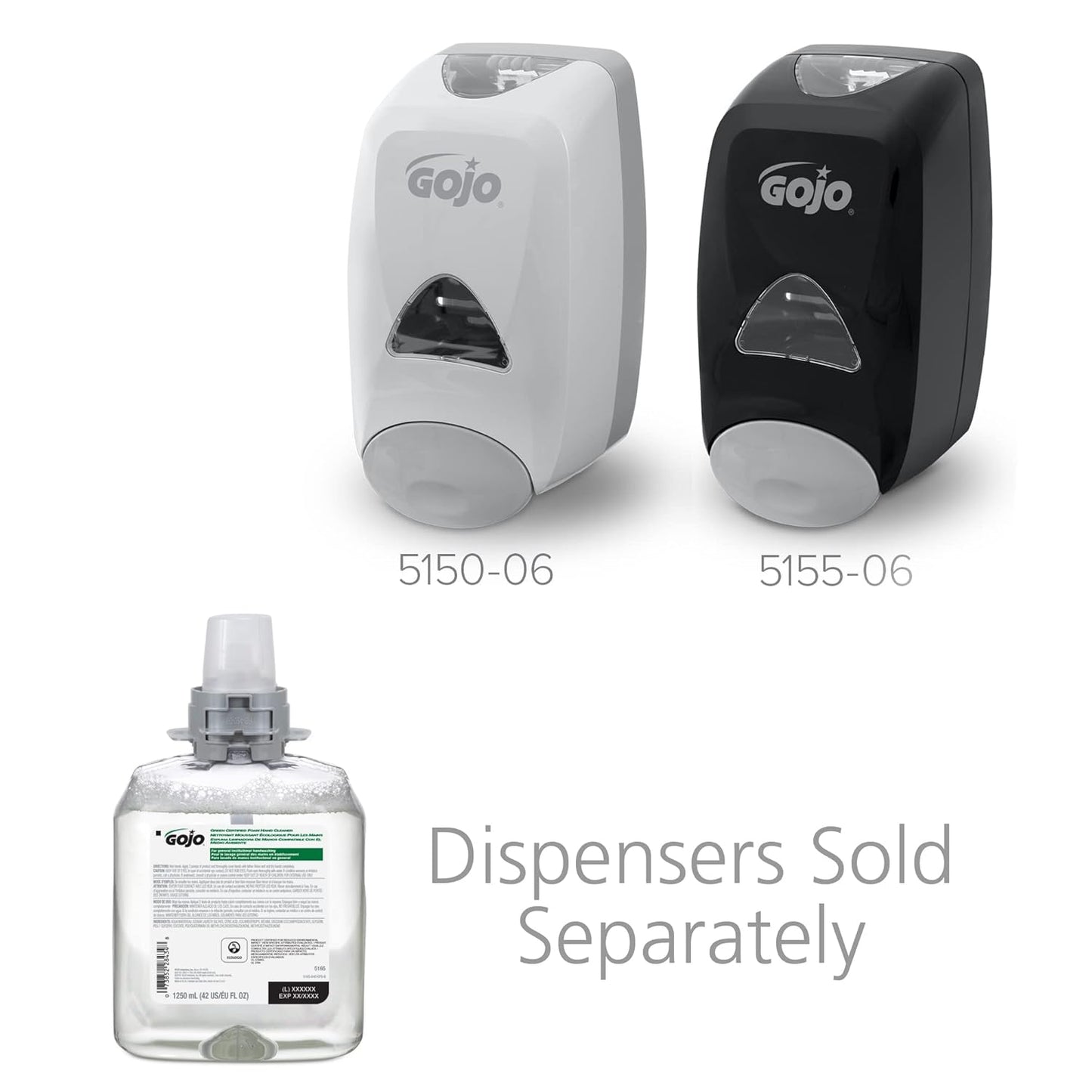 GOJO 5165-04 Foam Hand Cleaner FMX-12 Refill 1250mL Fragrance Free 4 Pack