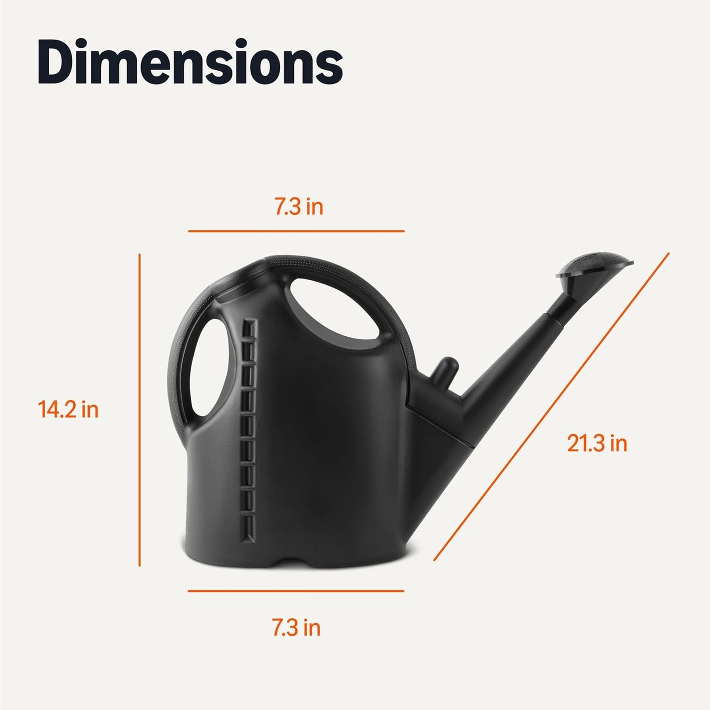Amazon Basics Watering Can 2.64 Gallon Black