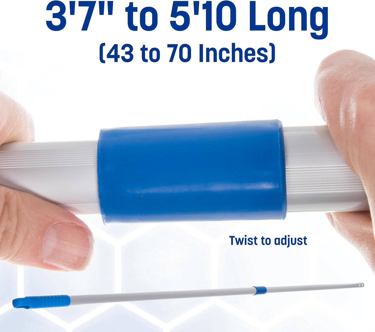 Carlisle Telescopic Aluminum Mop Handle for Flat Head Mops
