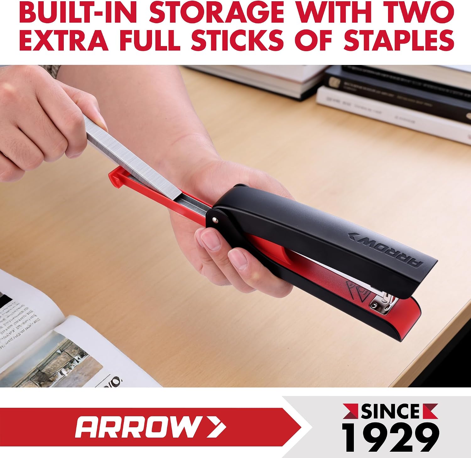 Arrow Full Strip Stapler 2 Pack w/ 2520 Staples 26/6 Staple Remover Office