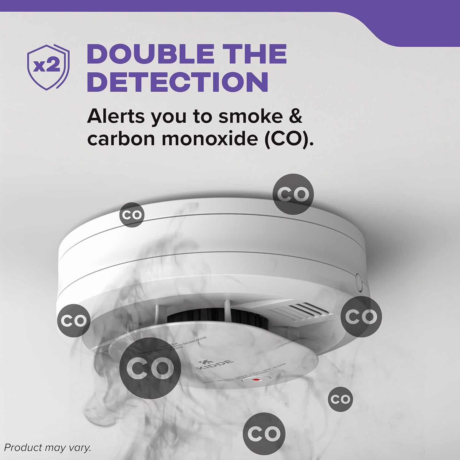 Kidde 30CUD10 Smoke & Carbon Monoxide Detector 10-Year Battery LED Indicators