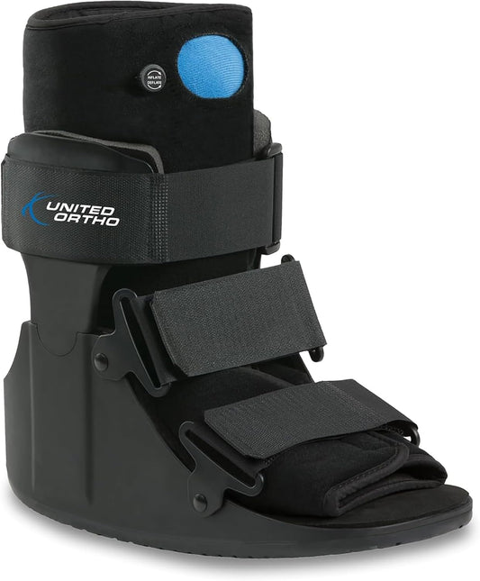 United Ortho Short Air Cam Walker Fracture Boot Large Black