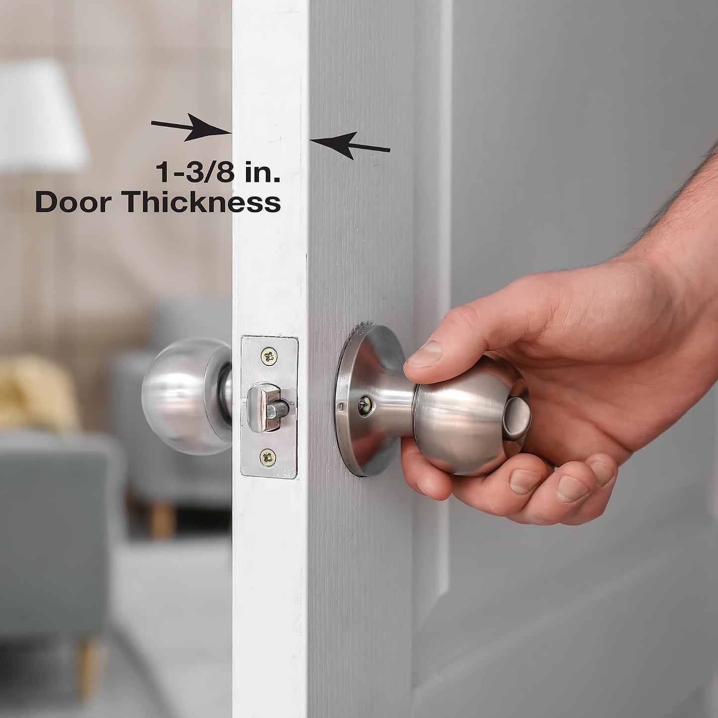 Prime-Line U 9585 Stainless Steel Door Reinforcement Lock Plate 1-3/8in