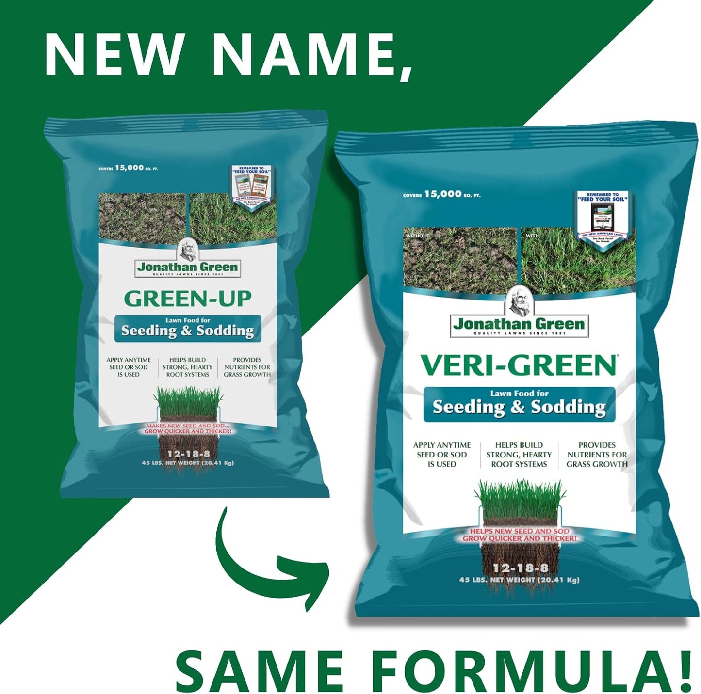 Jonathan Green 16007 Veri-Green Starter Lawn Fertilizer 12-18-8 5000 Sq Ft