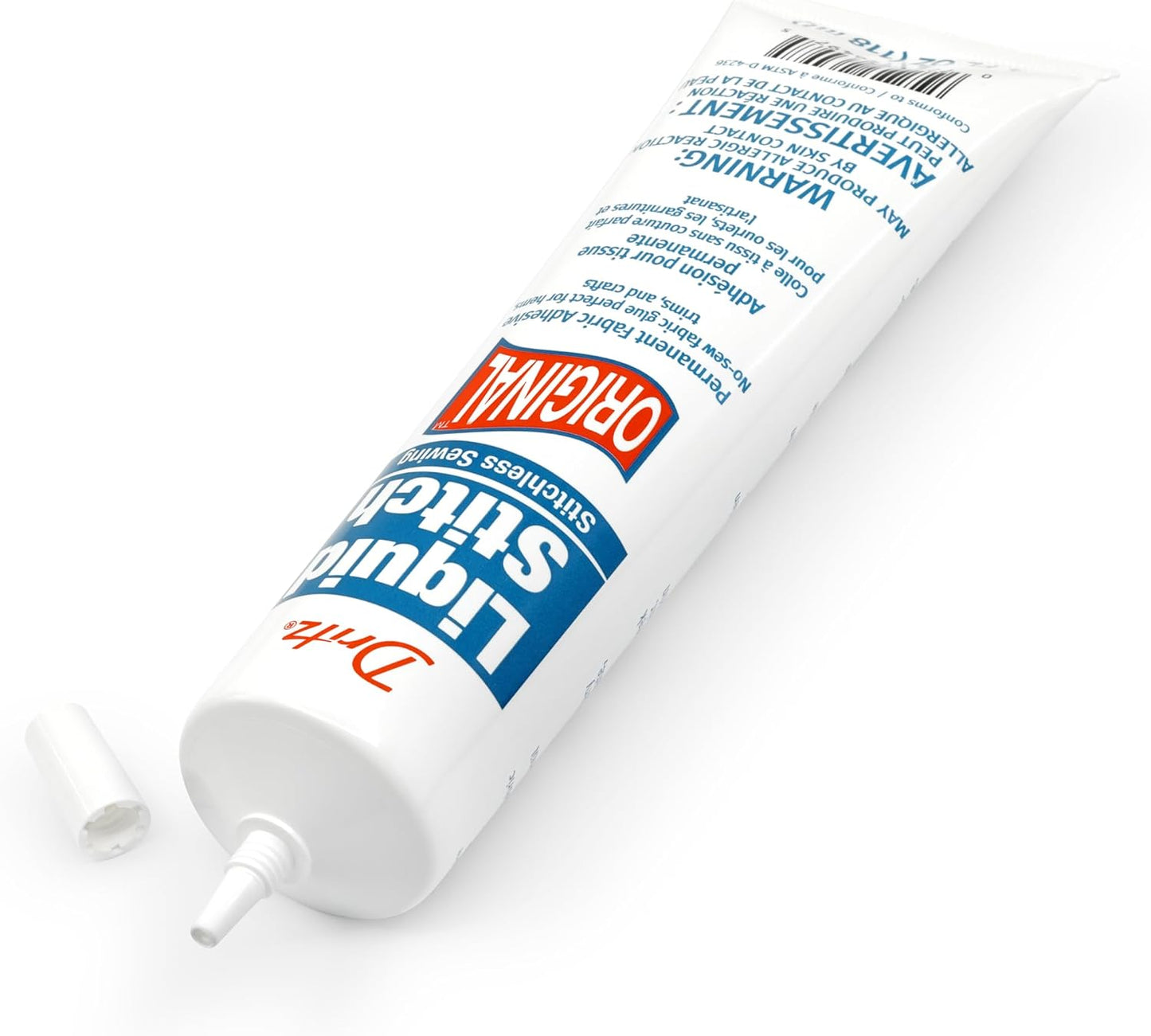 Dritz Original Liquid Stitch 4oz No-Sew Fabric Glue Permanent Bond