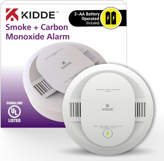 Kidde Smoke & Carbon Monoxide Detector AA Battery Powered LED Warning Lights